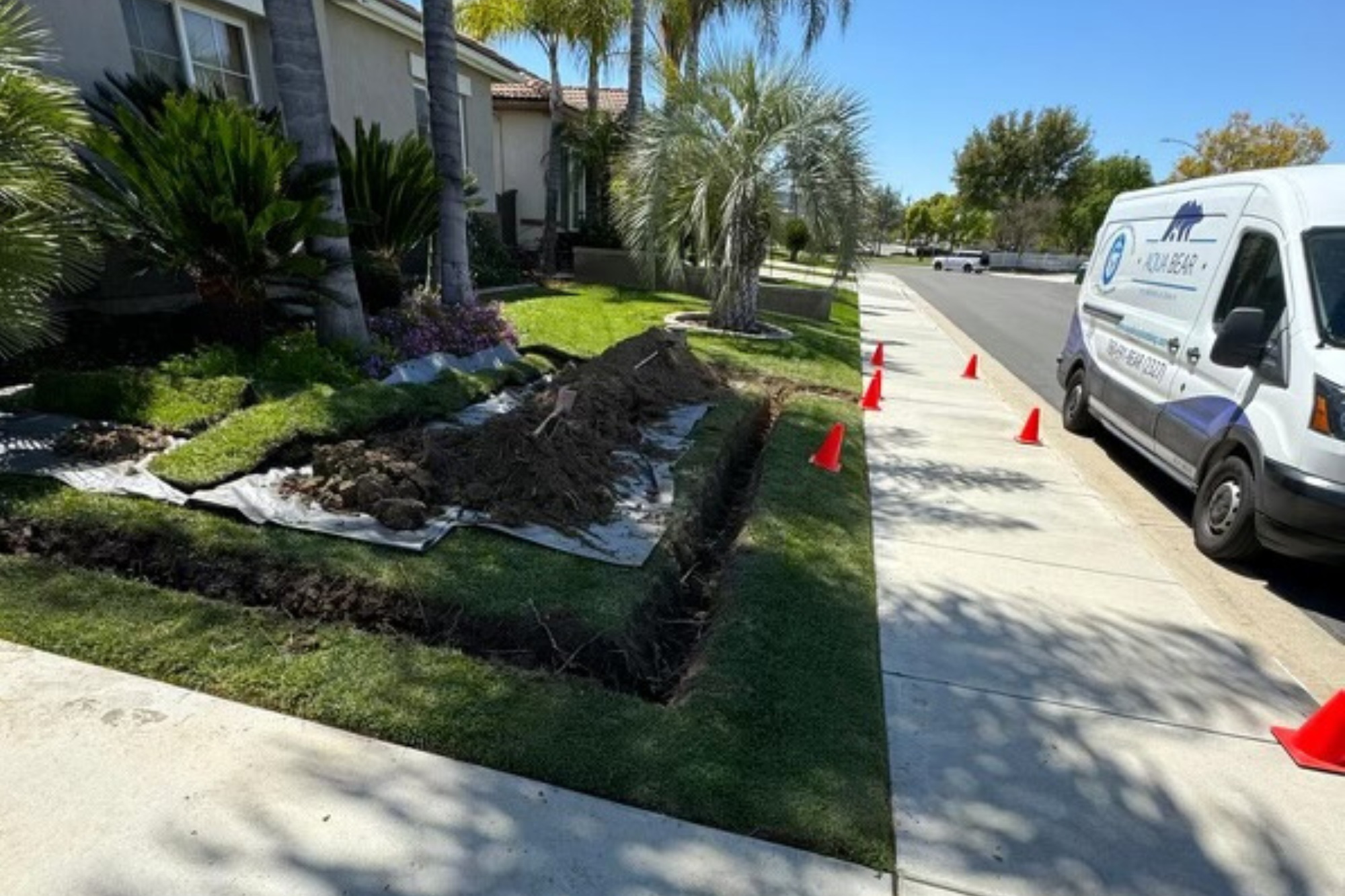 plumbing-pipe-burst-in-yard